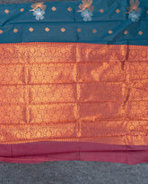 SC4038 - Litchi Silk With Embose And Zari Work